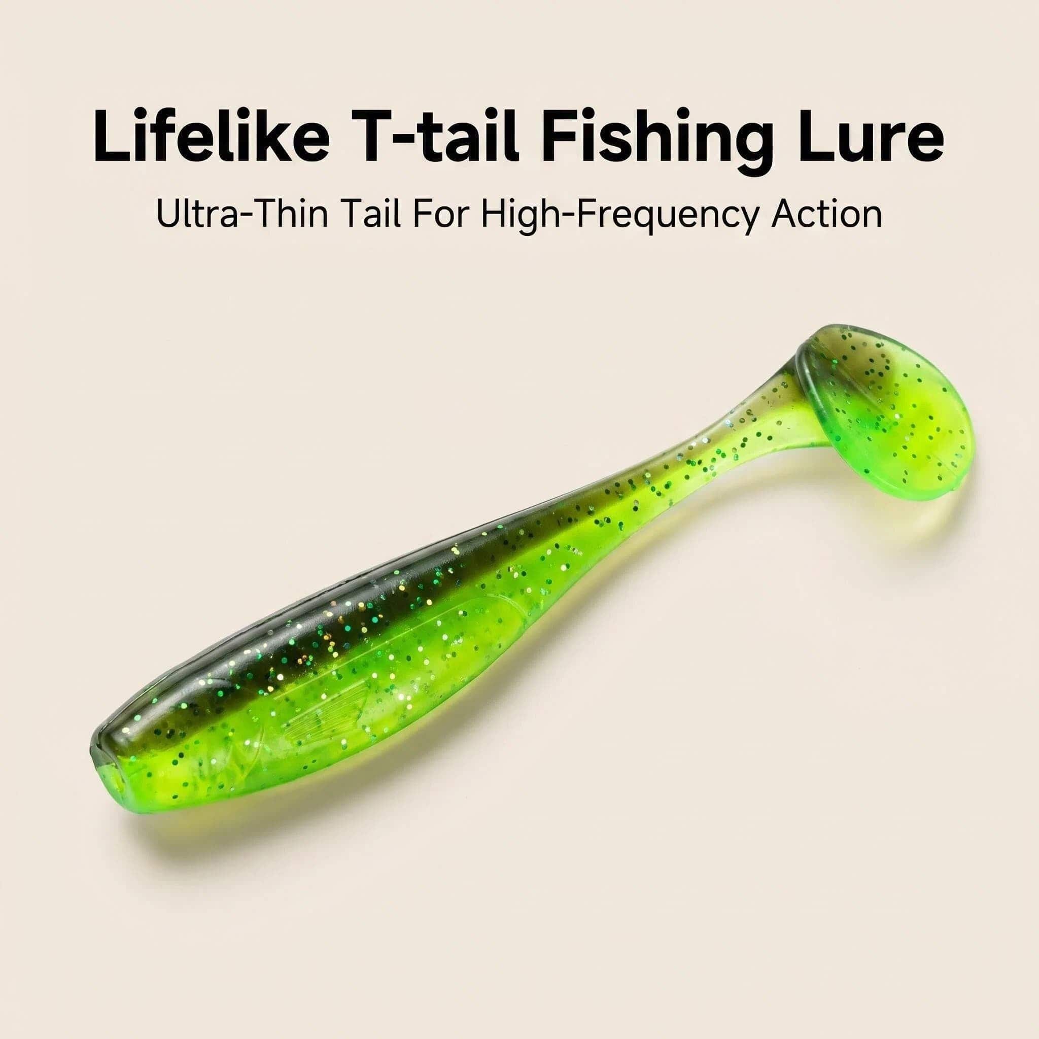 T-Tail Soft Baits-GDTA01-48mm/1.0g 60mm/1.8g 65mm/2.6g 76mm/3.9g - Fishing Lure by GD Angling Tackle
