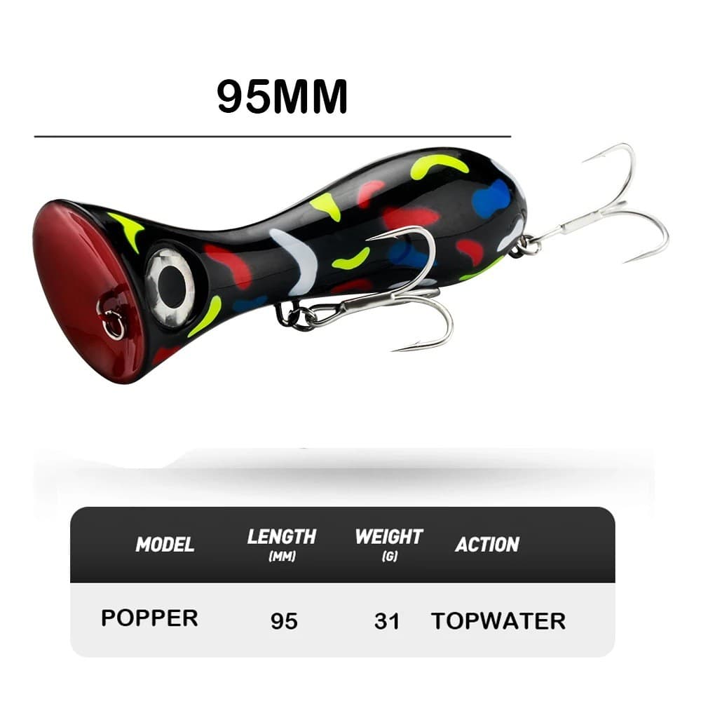 Popper-GD07-95mm/31g - Popper Fishing Lure by GD Angling Tackle