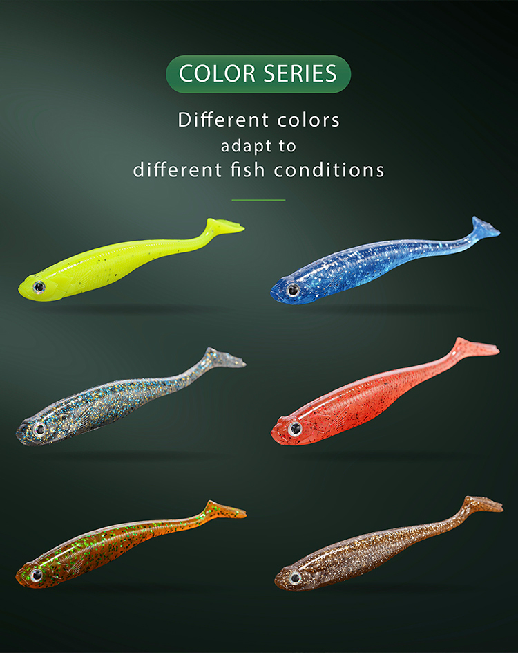 T-Tail Soft Baits-GDTA05-110mm/7.3g - Fishing Lure by GD Angling Tackle